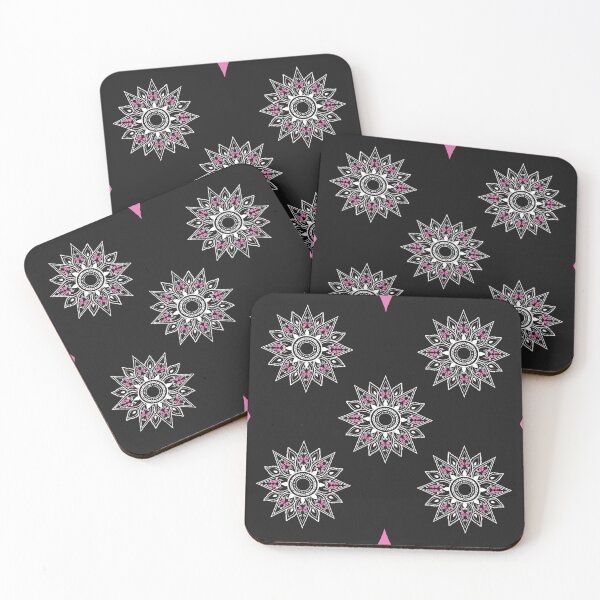 Item preview, Flower patterns white on black  designed and sold by Chaoticzarts.