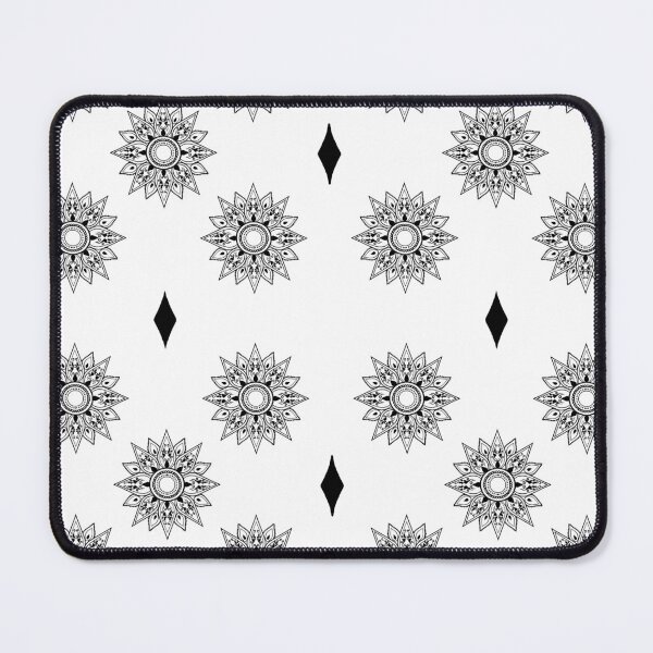 Item preview, Flower patterns black on white designed and sold by Chaoticzarts.