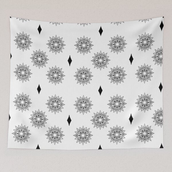 Item preview, Flower patterns black on white  designed and sold by Chaoticzarts.