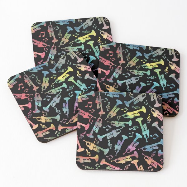 Item preview, Colorful Trumpet And Music Notes Pattern designed and sold by Primroaddesigns.