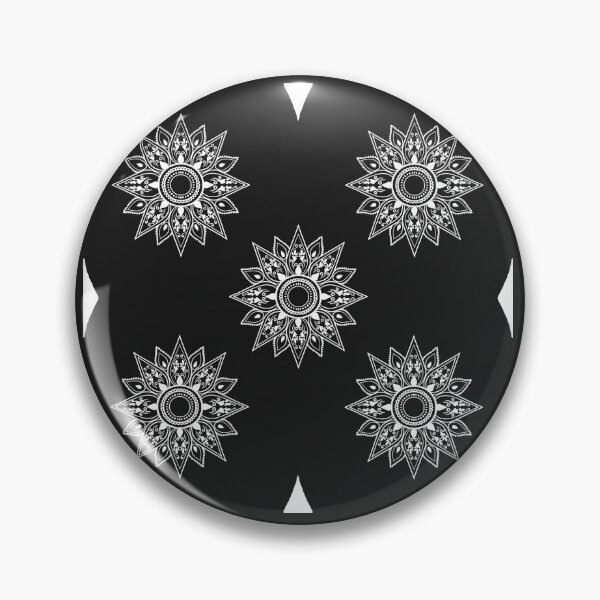 Item preview, Flower patterns white on black  designed and sold by Chaoticzarts.