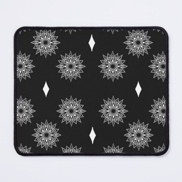 Item preview, Flower patterns white on black designed and sold by Chaoticzarts.