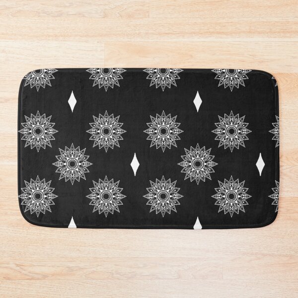 Item preview, Flower patterns white on black  designed and sold by Chaoticzarts.