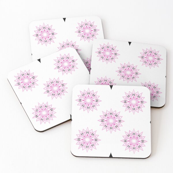 Item preview, Flower patterns pink on white  designed and sold by Chaoticzarts.