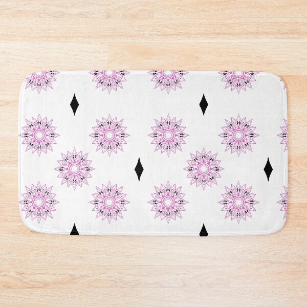Item preview, Flower patterns pink on white  designed and sold by Chaoticzarts.