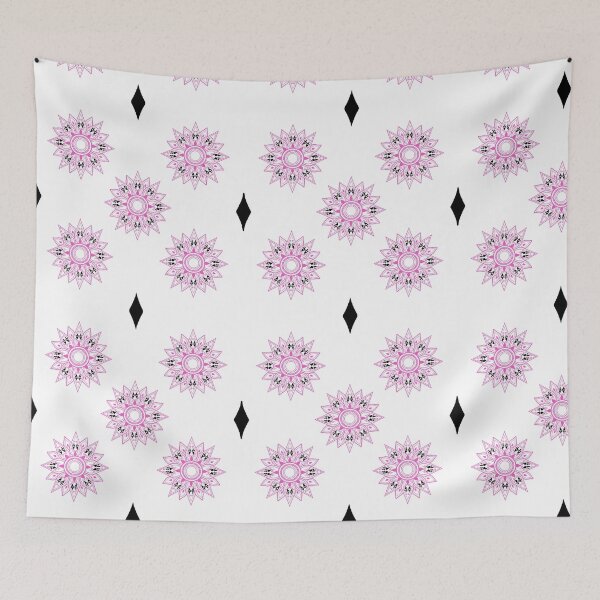Item preview, Flower patterns pink on white  designed and sold by Chaoticzarts.