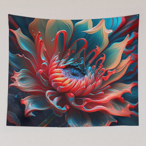 Item preview, Colorful Abstract Flower Art designed and sold by elnixart.