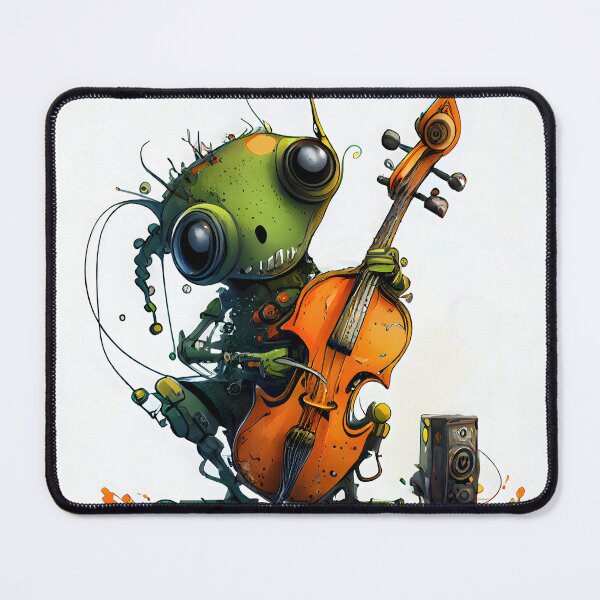 Item preview, "Gritty Grooves: The Robot Takes Center Stage" designed and sold by digitalbrosse.