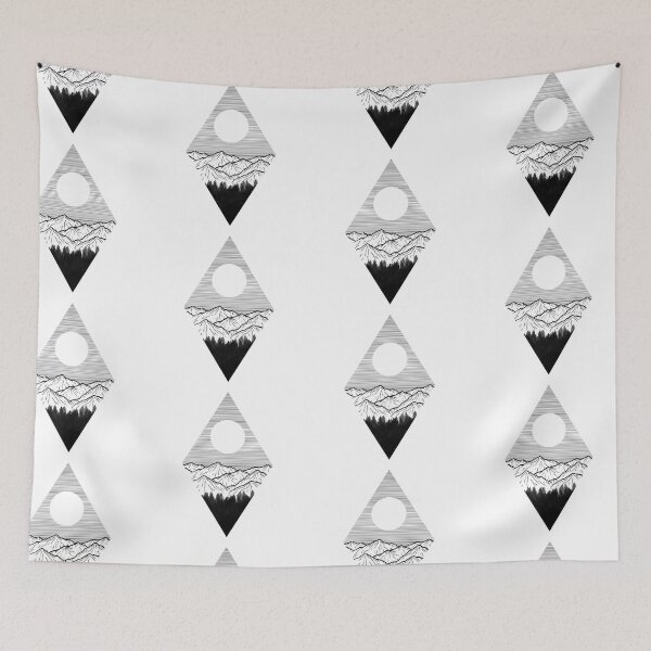 Item preview, Minimal diamond landscape  designed and sold by TinyArtCorner.