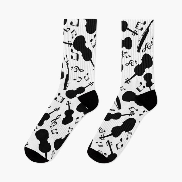 Item preview, Black Violin And Music Notes Pattern designed and sold by Primroaddesigns.