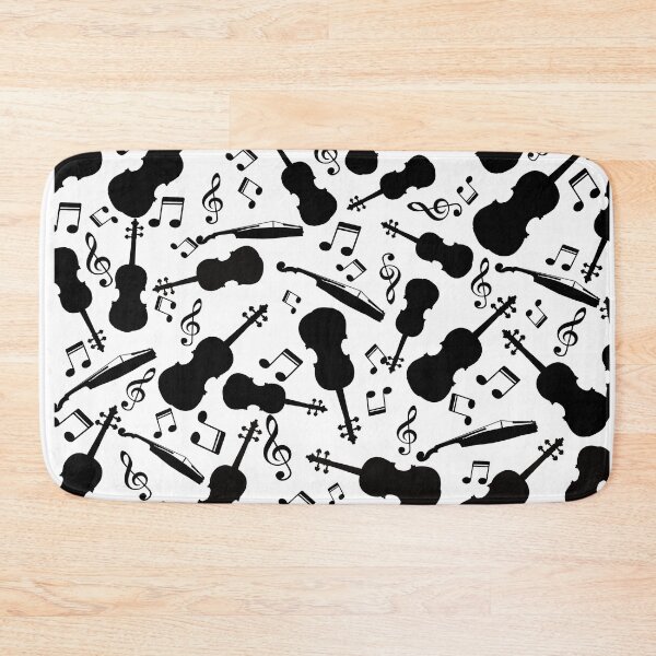 Item preview, Black Violin And Music Notes Pattern designed and sold by Primroaddesigns.