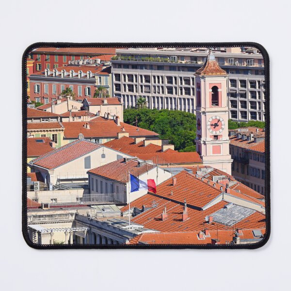 Item preview, French flag and church tower in Nice France designed and sold by goceris.