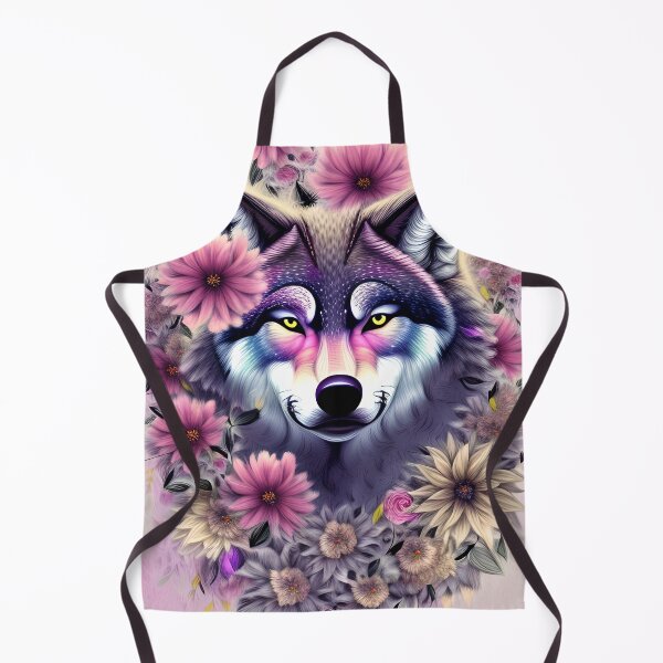 Item preview, Dream Wolf, Pastel Flowers and Her Piercing Yellow Eyes designed and sold by Stian Iversen.