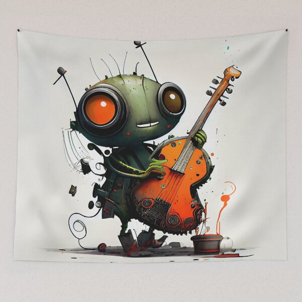 Item preview, "Inked in Sound: The Artistic Expression of the Robot's Music" designed and sold by digitalbrosse.
