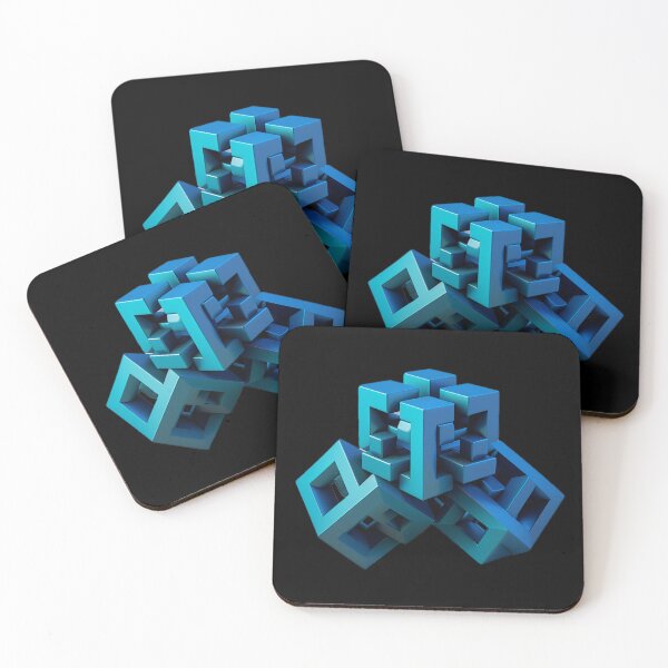 Item preview, Geometric blue cubes designed and sold by Geotopica.