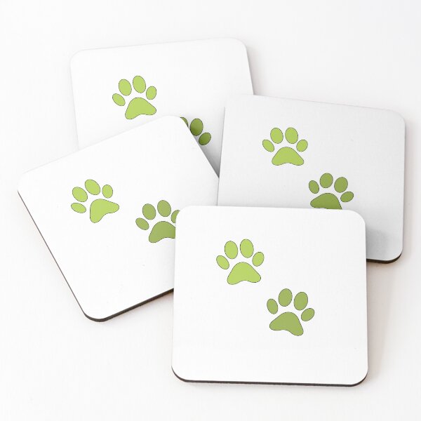 Item preview, dog's paws stickers - lime designed and sold by Kiniusia.