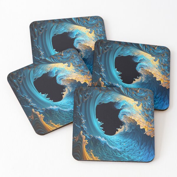 Item preview, TIDAL - Colorful Abstract Wave Art designed and sold by elnixart.