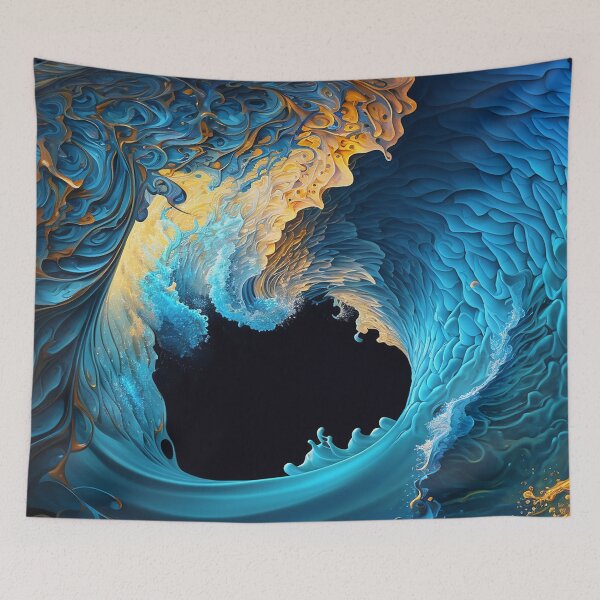 Item preview, TIDAL - Colorful Abstract Wave Art designed and sold by elnixart.