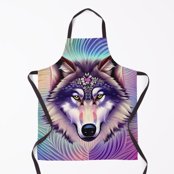 Item preview, Psychedelic Pastel Wolf and Her Piercing Yellow Eyes designed and sold by Stian Iversen.