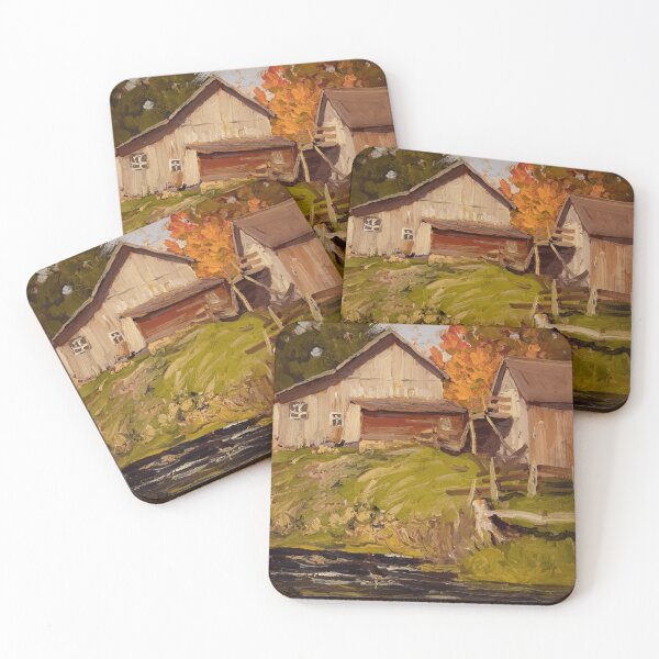 Item preview, Farm Buildings Near Stream by Lawren Harris designed and sold by TheRedVineyard.