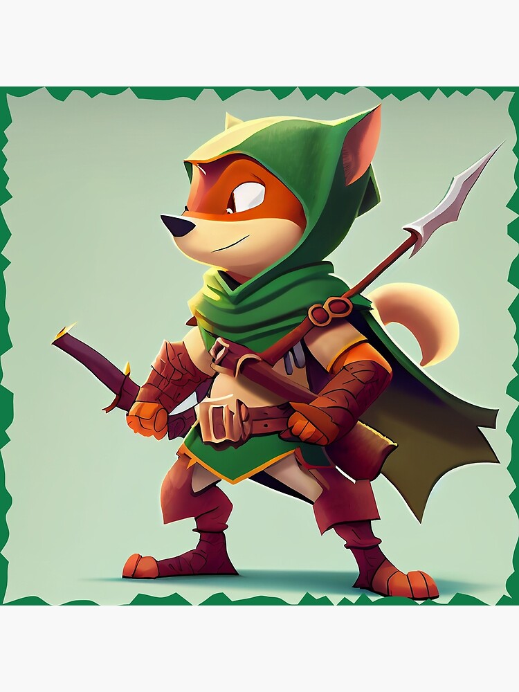 Disover Cute Robin Hood Fox Premium Matte Vertical Poster