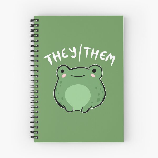 Item preview, They/Them Pronoun Frog: A Kawaii Nonbinary Gift Celebrating Queer Aesthetics, Demigirls, Demiboys, and Transgender LGBTQ Pride designed and sold by MinistryOfFrogs.