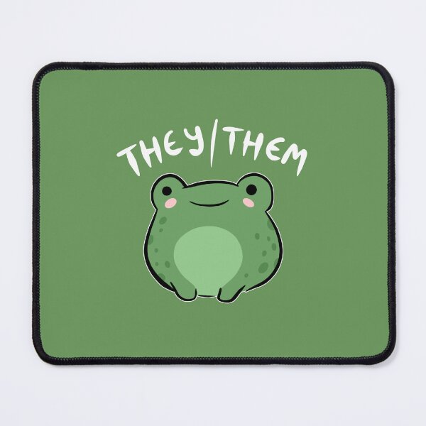 Item preview, They/Them Pronoun Frog: A Kawaii Nonbinary Gift Celebrating Queer Aesthetics, Demigirls, Demiboys, and Transgender LGBTQ Pride designed and sold by MinistryOfFrogs.