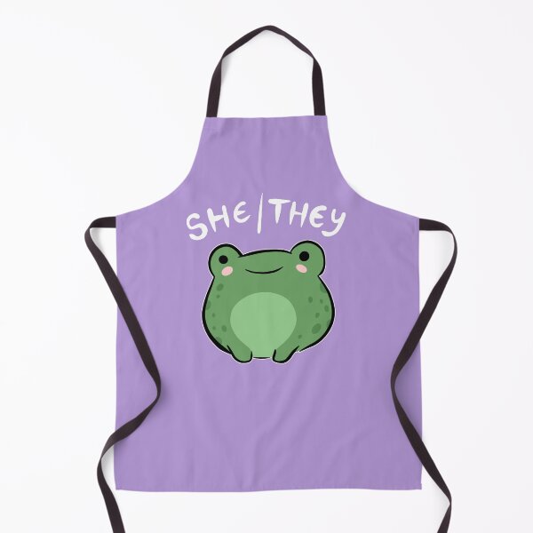 Item preview, She/They Pronoun Frog: Cute Nonbinary Queer Aesthetic Gift for Kawaii Demigirls, Demiboys, and Supporters of Transgender and LGBTQ Pride designed and sold by MinistryOfFrogs.