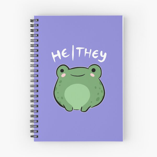 Item preview, He/They Pronoun Frog: Kawaii Nonbinary Queer Aesthetic Gift Celebrating Demigirls, Demiboys, Transgender, and LGBTQ Pride designed and sold by MinistryOfFrogs.
