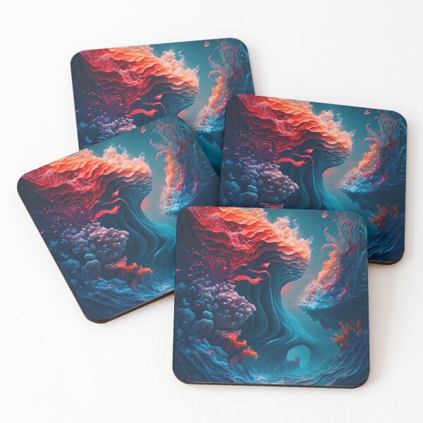 Item preview, TIDAL - Colorful Abstract Wave Art designed and sold by elnixart.