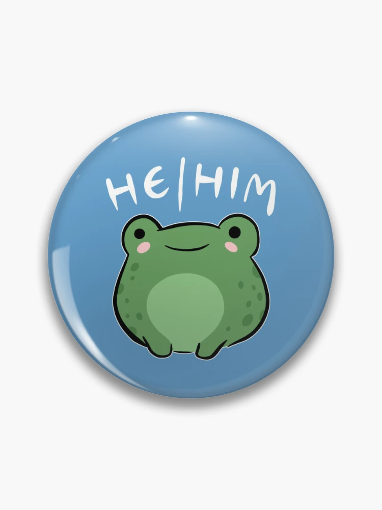 He/Him Pronoun Frog: Cute Kawaii Aesthetic Celebrating Queer