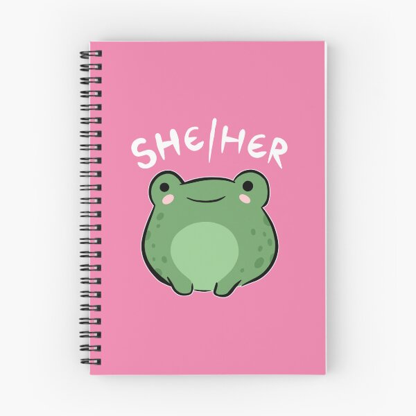 Artikelvorschau, Sie/ihr Pronomen Frosch: Niedliche Kawaii-Ästhetik zur Feier des Asexuellen-, Queer-, Trans- und Transgender-Stolzes entworfen und verkauft von MinistryOfFrogs.