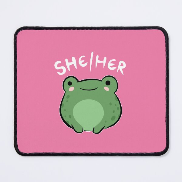 Item preview, She/Her Pronoun Frog: Cute Kawaii Aesthetic Celebrating Asexual, Queer, Trans, and Transgender Pride designed and sold by MinistryOfFrogs.