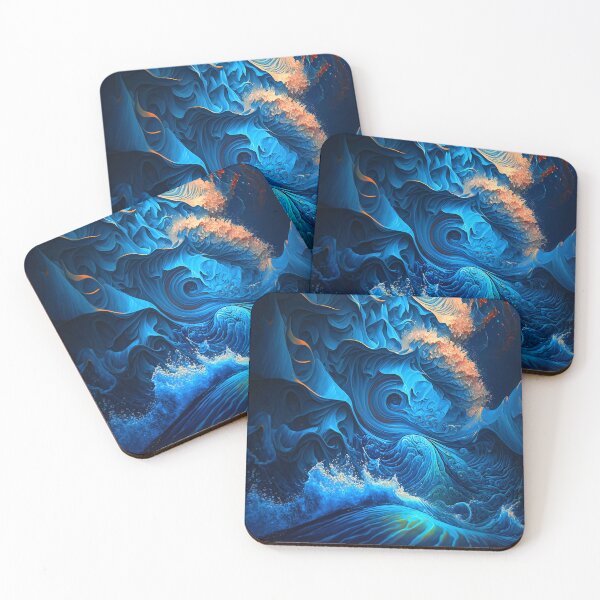 Item preview, TIDAL - Colorful Abstract Wave Art designed and sold by elnixart.