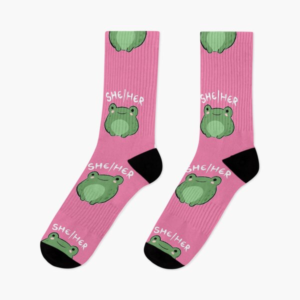 Item preview, She/Her Pronoun Frog: Cute Kawaii Aesthetic Celebrating Asexual, Queer, Trans, and Transgender Pride designed and sold by MinistryOfFrogs.