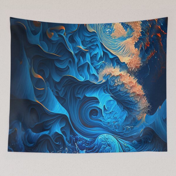 Item preview, TIDAL - Colorful Abstract Wave Art designed and sold by elnixart.