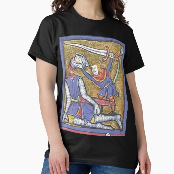 Vista previa del artículo con la obra «caballero medieval meme», diseñado y vendido por VintageManiac.
