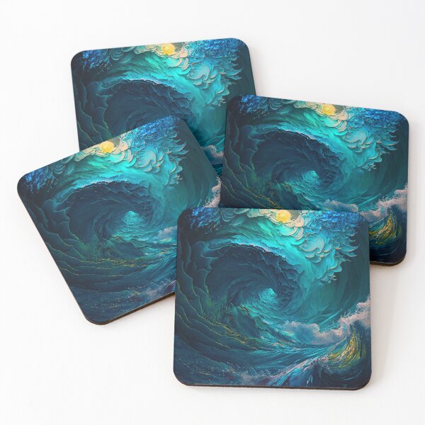 Item preview, TIDAL - Colorful Abstract Wave Art designed and sold by elnixart.