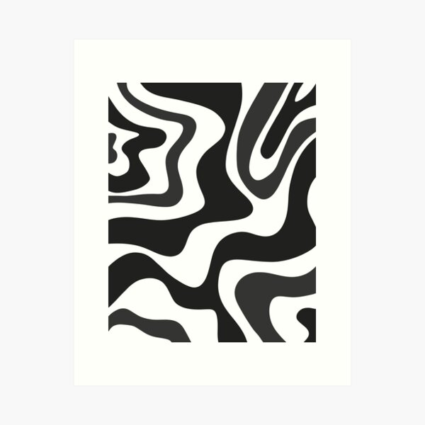 Aperçu de l'œuvre motif liquide - noir et gris créée et vendue par Kiniusia.