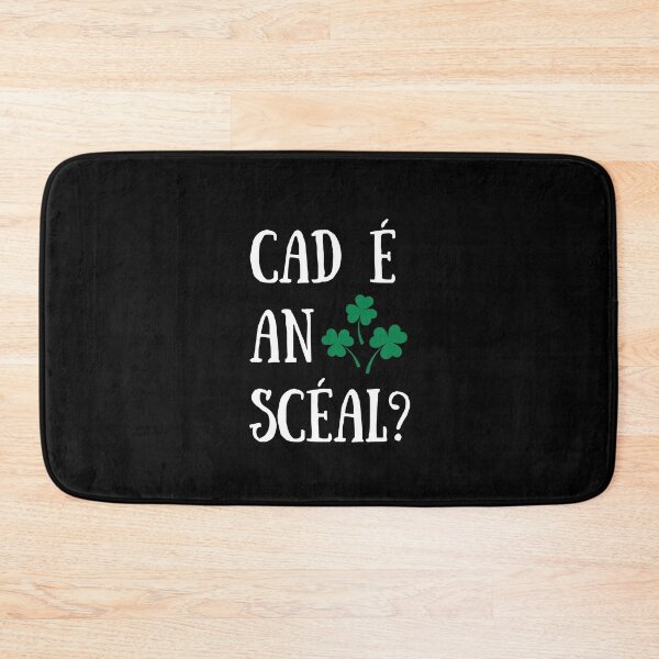 Item preview, Cad é an Sceal? Irish Language Gaeilge Shamrock designed and sold by Irishprints.