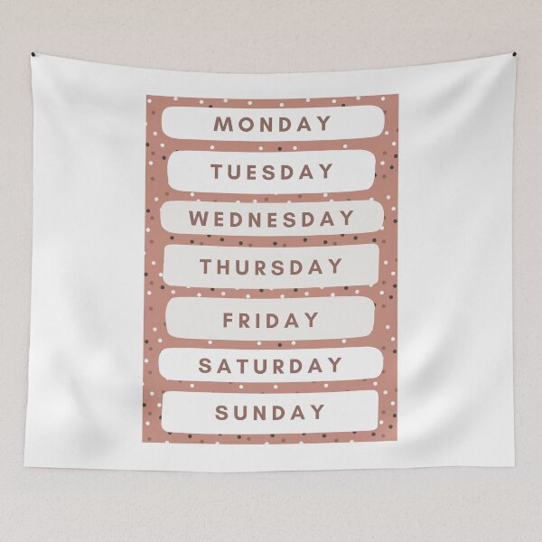 Item preview, Days Of The Week (Pink) designed and sold by Quoteeble.