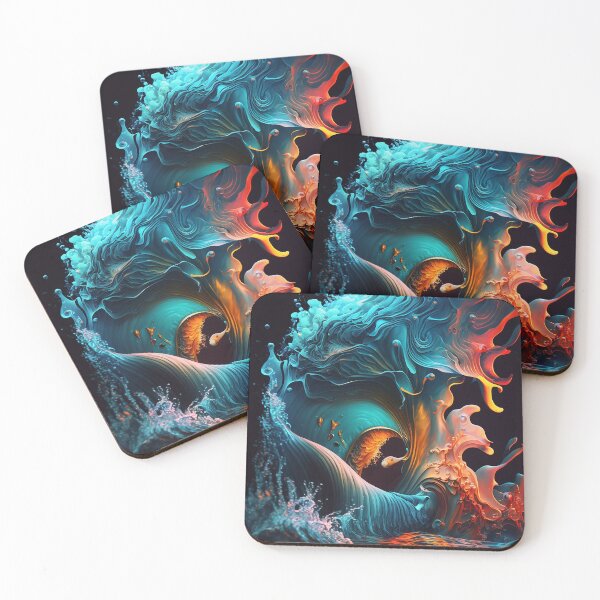 Item preview, Colorful Abstract Splash Art designed and sold by elnixart.