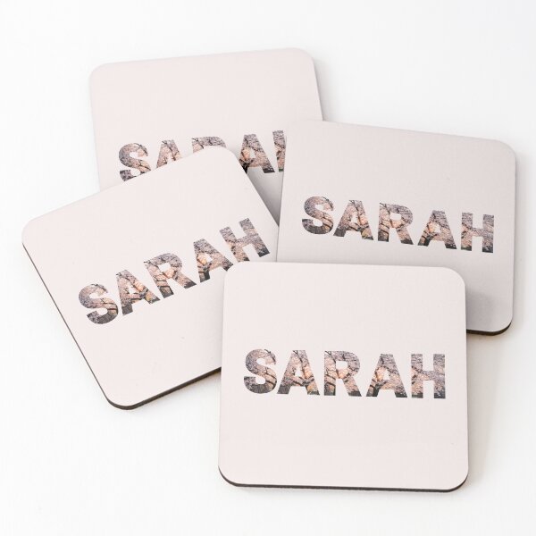 Item preview, Sarah Name Shape with Flower Tree Illustration best gift designed and sold by Hohohaxi.