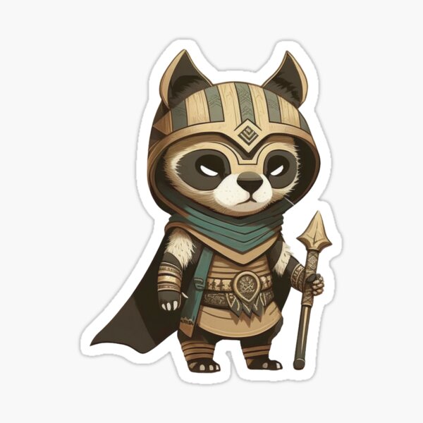 Egypt god Anubis panda print Sticker