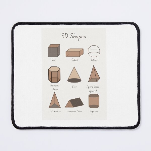 Item preview, Educational 3D Shapes (neutral) designed and sold by Quoteeble.