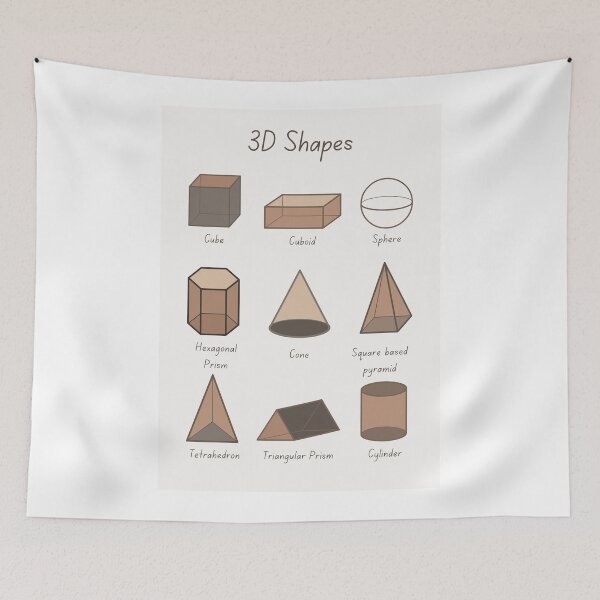Item preview, Educational 3D Shapes (neutral) designed and sold by Quoteeble.