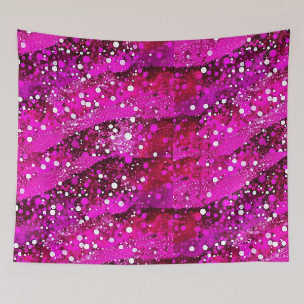 Item preview, Bling Magenta and Hot Pink Glittering with White Polka Dots designed and sold by ArtistaCats.