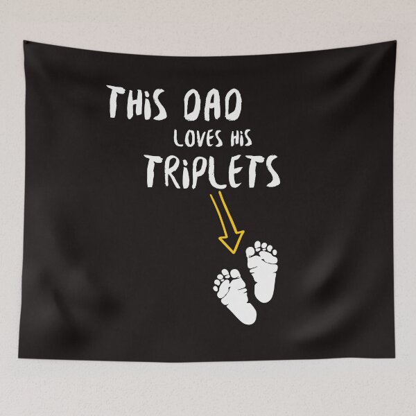 Item preview, This Dad Loves His Triplets designed and sold by CREATIVELEANS ⭐️⭐️⭐️⭐️⭐️.