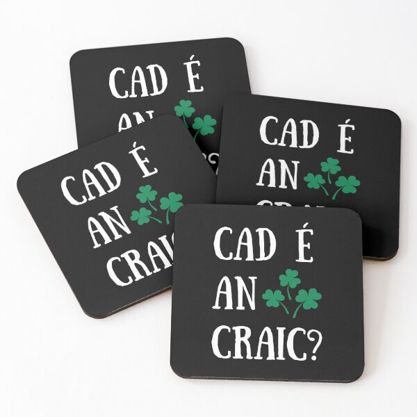 Item preview, Cad é an Craic? Irish Language Whats The Criac Shamrock designed and sold by Irishprints.