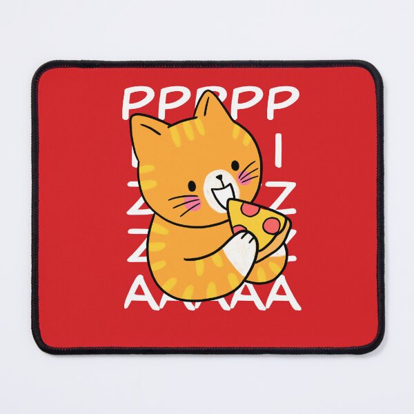 Item preview, cat eat pizza designed and sold by SlimAwayhaha.